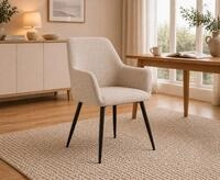 ACTONA GROUP Esszimmerstuhl Glenda 2er Set, Stoff - mit Armlehne & gepolstert in