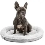 lionto Tierkissen in weichem Doughnut-Design, Oxford- & Pl&uuml;schstoff,