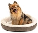 lionto Tierkissen in weichem Doughnut-Design, Oxford- & Pl&uuml;schstoff,