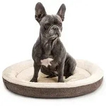 lionto Tierkissen in weichem Doughnut-Design, Oxford- & Pl&uuml;schstoff,