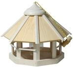 dobar Vogelhaus Vogelhaus "Camouflage 2.0" Futtersilo 8-eckig h&auml;ngend wei&szlig;