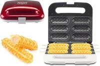 Beper Waffeleisen P101CUD100 Waffeleisen f&uuml;r Waffel am Spiess in rot, 850 W