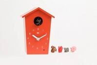 KOOKOO Tischuhr AnimalHouse mit 5 bunten Magnettierchen und 1 Metallst&auml;bchen