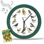 Starlyf Wanduhr Birdsong Clock (Uhr mit nat&uuml;rlichen Vogelstimmen, 25x25cm,