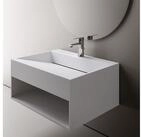 Bernstein Waschtisch TWG71 60cm Wei&szlig; matt, Wandwaschbecken mit Ablagefach und