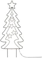 ECD Germany Weihnachtsfigur Lichterbaum LED Beleuchtung Gartenleuchte Kunstbaum