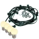 SPICELITE LED-Lichterkette Illu- Party f&uuml;r Garten Au&szlig;en 20m schwarz 20xE27