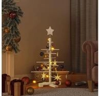 vidaXL K&uuml;nstlicher Weihnachtsbaum Weihnachtsbaum Holz zum Schm&uuml;cken 75 cm
