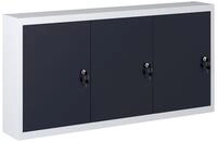 vidaXL Werkzeugbox Wand-Werkzeugschrank Industriedesign Metall Grau und Schwarz (1