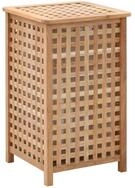 vidaXL W&auml;schekorb, W&auml;schesammler 39x39x65 cm Massivholz Walnussholz