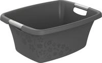 ROTHO W&auml;schewanne Rotho W&auml;schewanne Flowers 25 L anthrazit 50,5 x