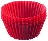 WESTMARK Muffinform mit Antihaft-Effekt, 6 St&uuml;ck, &Oslash; 7cm, Silikon, Rot