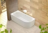 OTTOFOND Badewanne Mince Corner XS rechts 155 cm wei&szlig;, (1-tlg), inkl.