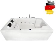 Basera&reg; Whirlpool-Badewanne BASIC Indoor Whirlpool Badewanne XXL Milos 190 x...