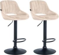 CLP Barhocker Milet Samt (Set, 2er), Samtbez&uuml;ge, h&ouml;henverstellbar, drehbar