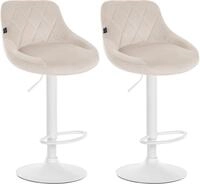 CLP Barhocker Lazio Samt (Set, 2er), Barstuhl 360&deg; drehbar
