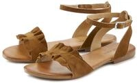 LASCANA offener Schuh, Sandale Sandalette, Sommerschuh aus hochwertigem Leder mit