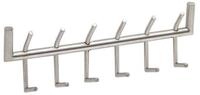 Wohnling Wandgarderobe Metall 60 cm Garderobe Silber Flur Hakenleiste Paneel (Metall