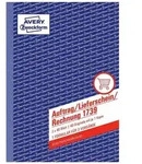 Avery Zweckform Formularblock Auftrag/Lieferschein/Rechnung, 2-fach,