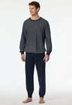 Schiesser Schlafanzug Comfort Essentials (2 tlg) mit gestreiftem Oberteil