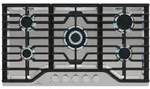 Klarstein Gas-Kochfeld Turbocast Gaskochfeld 5 Brenner 304er Edelstahl...