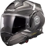 LS2 Motorradhelm FF901 Advant X Carbon Horizon Klapphelm, vorbereitet f&uuml;r