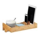relaxdays Nachttisch Bettablage Bambus mit Organizer (1-St)