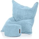 Green Bean Sitzsack XXL Sitzsack Square Cord + Hocker (Sitzsack + Hocker im Set...