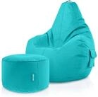 Green Bean Sitzsack Gaming Sitzsack + Hocker Cozy+Cube (Gaming Chair mit...