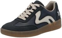 Plateausneaker RIEKER SPORT, Damen, Gr. 36, grau (nachtblau, grau), Lederimitat,