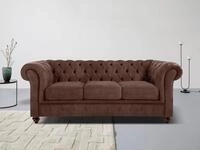 Home affaire Chesterfield-Sofa Chesterfield 3-Sitzer B/T/H: 198/89/74 cm, mit