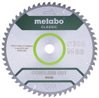 metabo Kreiss&auml;geblatt, "cordless cut wood - classic", 305 x 30 mm, Z&auml;hnezahl 56
