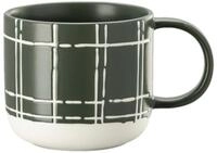 Thomas Porzellan Becher FUN Karo dark Becher mit Henkel 0,49l, Porzellan