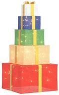 vidaXL LED Dekoobjekt vidaXL Weihnachtsdekoration Geschenkbox 250 LEDs Warmwei&szlig;