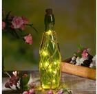 MARELIDA LED Dekolicht LED Dekoflasche mit Lichterkette Juteseil Leuchtflasche H: