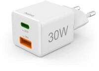 Hama Schnelladeger&auml;t, 1x USBC, 1x USB-A, 30W, PD, Qualcomm&reg; Quick Charge&trade;