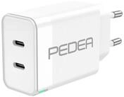 Lenco PEDEA Schnellladeger&auml;t Dual PD 40 Watt USB Typ C Schnelllade-Ger&auml;t (Fast