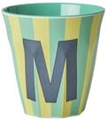 rice Becher Melamin Becher mit Buchstaben - Jungen, 1-tlg., Melamin, Buchstaben