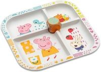 KOZIOL Kunststoffteller Esslernteller + W&uuml;rfel EASY EATER PEPPA PIG, (2 St), made in