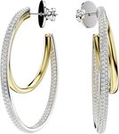 Swarovski Paar Creolen Schmuck Geschenk Hyperbola Ohrringe, mit Swarovski&reg;...