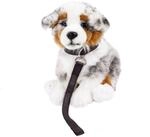Teddys Rothenburg Kuscheltier Australian Shepherd blue merle sitzend mit Leine...