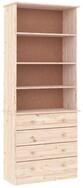 vidaXL B&uuml;cherregal B&uuml;cherregal mit Schubladen ALTA 77x35x186,5cm Massivholz...