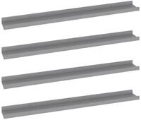vidaXL Wandregal, Regale 4 Stk. Grau 80x9x3 cm