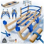 tectake Schlitten klappbarer Holzschlitten, 38 x 109,5 x 45 cm, Belastbarkeit...