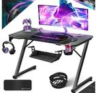 KESSER Gamingtisch, Gaming Schreibtisch mit Getr&auml;nkehalter Ergonomischer Gamer Tisch