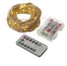 MARELIDA LED-Lichterkette Seil Jute maritime Deko Kordel Tau 100LED 5m Timer 8...