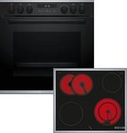 BOSCH Backofen-Set Serie 6 HEG278BB3, mit Auszug nachrüstbar, schließt sanft und BOSCH Backofen-Set Serie 6 HEG278BB3, mit Auszug nachrüstbar, schließt sanft und