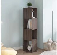 vidaXL B&uuml;cherregal NA Drehregal Grau und Sonoma Eiche 34,5x34,5x147,5 cm...
