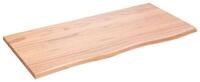 vidaXL Regal Wandregal Hellbraun 100x50x2 cm Massivholz Eiche Behandelt, 1-tlg.