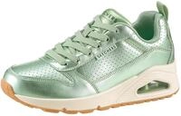 Sneaker SKECHERS "UNO-METALLIXS", Damen, Gr. 35, gr&uuml;n (mintgr&uuml;n), Leder, metallic,